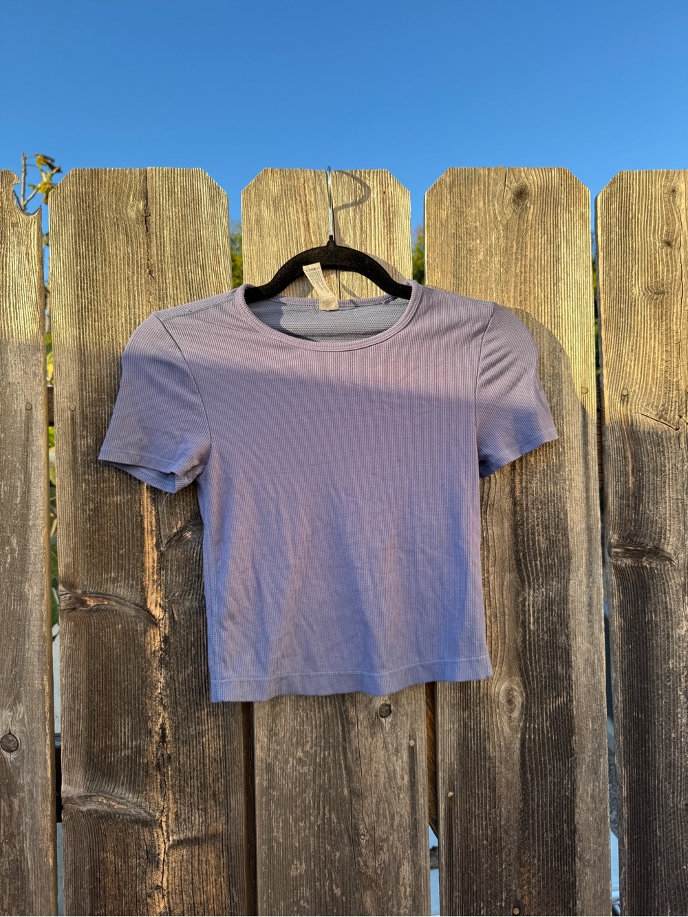 Yogalicious Lavender Purple Crewneck Short Sleeve Tee Workout Top Athleisure